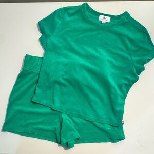Juicy Couture Green Terry Cloth Lounge Set Size S/M